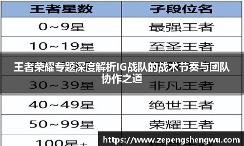 王者荣耀专题深度解析IG战队的战术节奏与团队协作之道